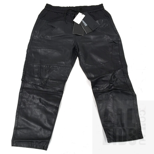 NWT H&M genuine leather leggings