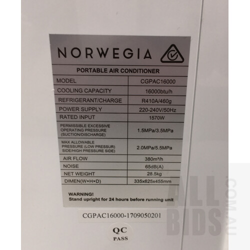 Norwegia 4.6kW Portable Air Conditioner