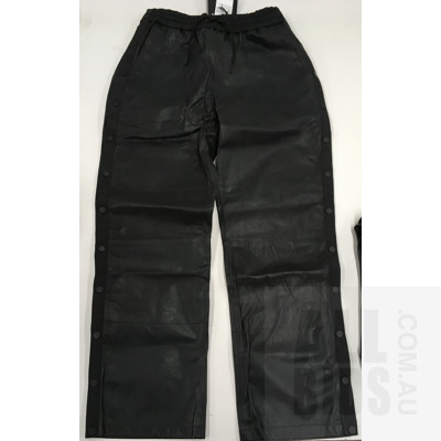 Alexander Wang x H&M Women's Size EU40 Genuine Leather Pants - Lot Of 2 - Combined ORP $800
