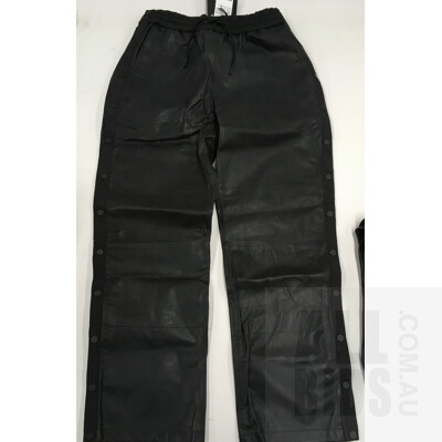 Alexander Wang x H&M Women's Size EU36 Genuine Leather Pants - Lot Of 2 - Combined ORP $800