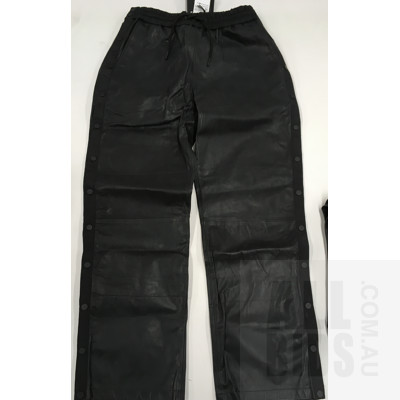 Alexander Wang x H&M Women's Size EU36 Genuine Leather Pants - Lot Of 3 - Combined ORP $1200
