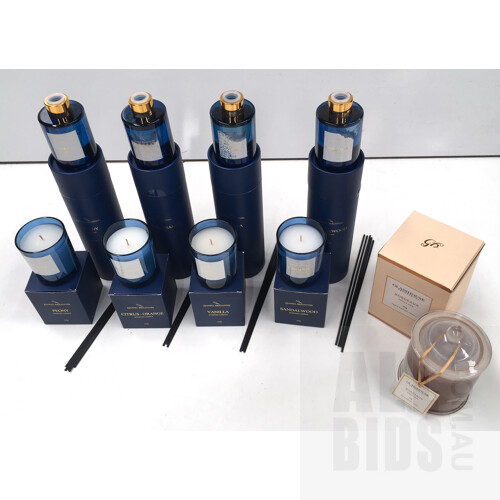 Daniel Brighton Reed Diffuser's, Candles and Glasshouse Fragrances Bordeux Vanilla Noir 350g Triple Scented Candle