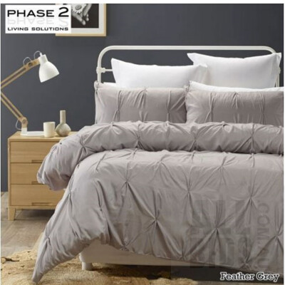 Phase 2 Living Solutions Grey Queen Size Sheet Set And Quilt Cover set