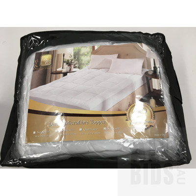 Royal Comfort White King Size Bamboo Quilt And Deluxe Microfibre Mattress Topper