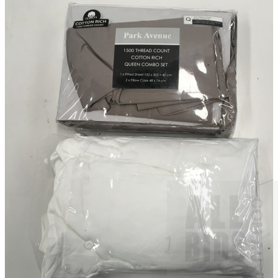 Park Avenue Queen Size Cotton Combo Sets - Lot Of Two - ORP $220 Combined
