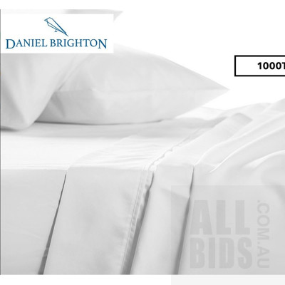 Daniel Brighton Super King Size Cotton Rich 1000TC Sheet Set - Lot Of Two - ORP $450 Combined