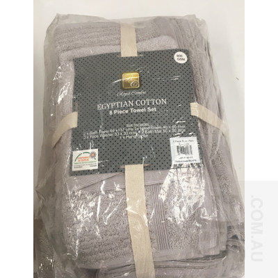 Daniel Brighton King Size Cotton Quilt, Bath Sheet, 8Pcs Egyptian Cotton Towel Set And Pillows