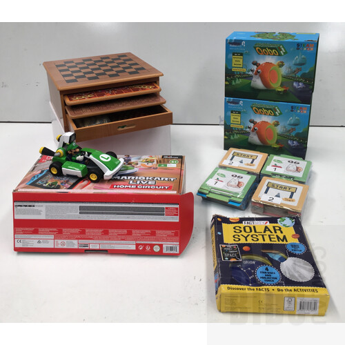 Assorted Board And Other Games - Including Nintendo Switch Mario Kart Live Home Circuit, 10 In 1 Board Game And Qobo Coding Cards