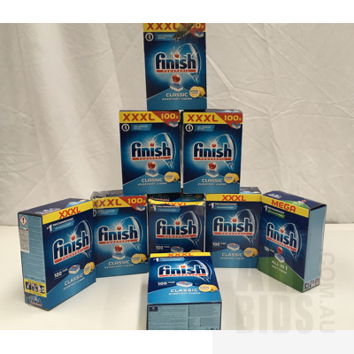 Finish Powerball Classic Dishwashing Tabs - Lot Of 9 - ORP More Than $150 Combined