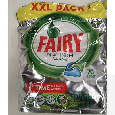 Fairy All in One Dishwasher Tabs - Lot Of 6 - ORP More Than $200 Combined