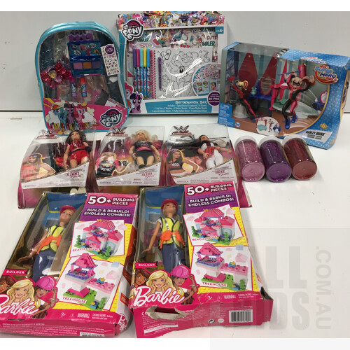Assorted Kids Toys, Including Barbie, My Little Pony, WWE and DC Super Hero Girls