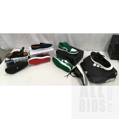Assorted Men's Footwear Brands Including Adidas - Lot Of Four