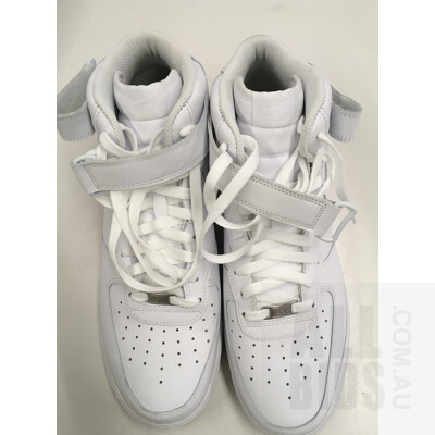 Nike Air White Air Force 1 Mid 07 Shoes Size UK11.5