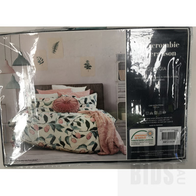 Abercrombie And Ferguson Queen Size Quilt Cover Sets - Lot Of Two - ORP $260 Combined