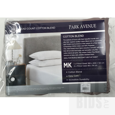 Park Avenue Cotton Rich Mega King Size Combo Sets - Lot Of Two  - ORP $260 Combined
