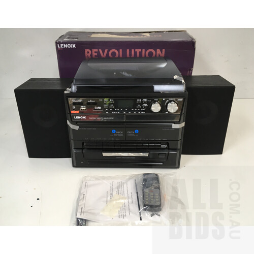 Lenoxx CD114 Revolution CD/Turntable/Casette Music System