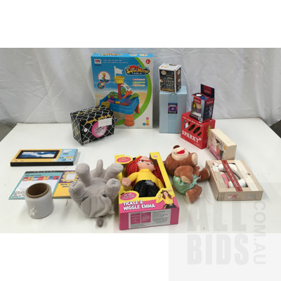 Assorted Kids Toys Including Harry Potter Hermione Granger Funko Pop And Sand And Water Table