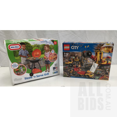 Lego City 60188 Mining Experts And Little Tikes Sizzle n Serve Grill