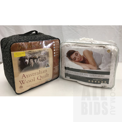 Golden Quilts Queen Size 600Gsm Quilt And Royal Comfort Queen Size 500Gsm Goose Feather And Down Quilt