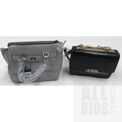 Kate Hill Grey KH-2640, Bronte Grip Handle And Guess Black 19Gf-288, Croc Mona Crossbody Handbags - ORP$138.98 Combined