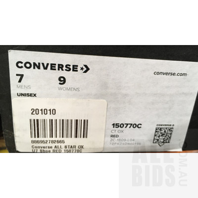 Converse Unisex Shoes Size UK7-9 Men's OR UK9-11 Women's - Lot Of 4