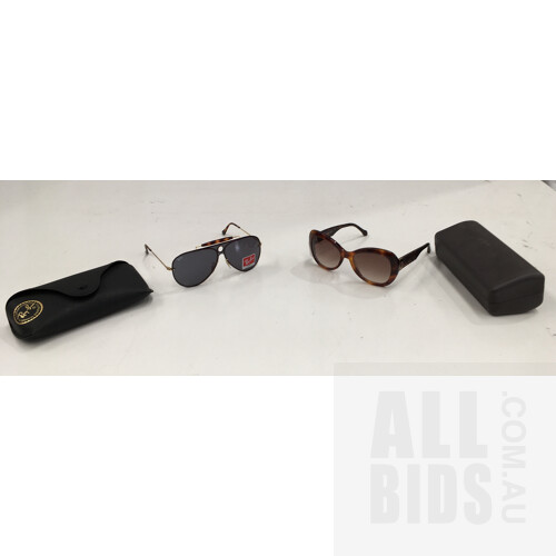 Ray-Ban RB3581-N Gold Sunglasses  And Roberto Cavalli Eyewear - ORP $200 Combined