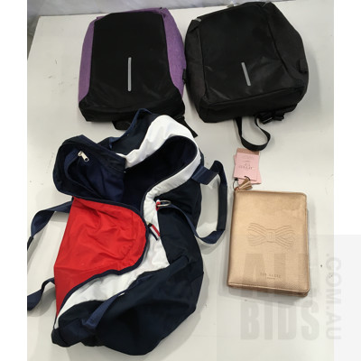 Assorted Backpacks And Travel Bag