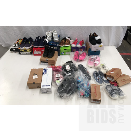 Assorted Babies And Kids Footwear Brands Including Heelys And Adidas - Lot Of 12