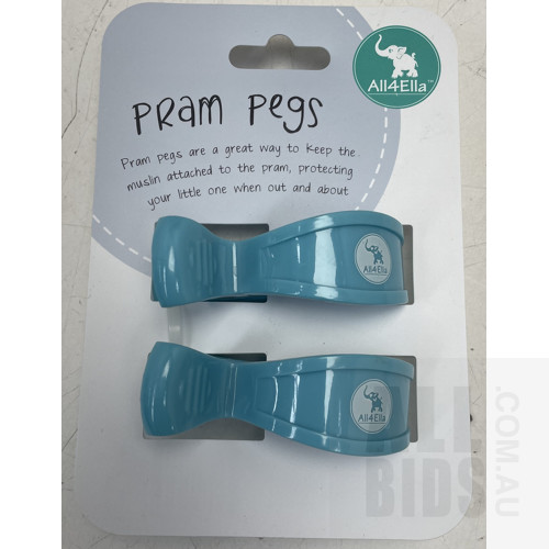 Huggies Infant Size 2, Pampers Baby-Dry Size 3 and Quantity Of Pram Pegs