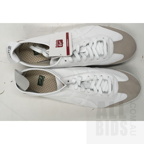 Onitsuka Tiger Unisex Mexico 66 White/White Shoes Size UK10 - Lot Of 12 - ORP $ 1700 Combined