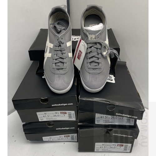 Onitsuka Tiger Unisex Mexico 66 Aluminium/Birch Shoes Size UK7 - Lot Of 5 - ORP $745 Combined