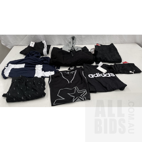 Assorted Designer Men's, Size L, Clothing Including  Mossimo, Tommy Hilfiger And Puma - Lot Of 8