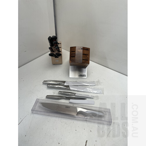 Wusthof Essential Classic 6pc Knife Block Set And Bialetti BIA-6KN 6pce Knife Block Set