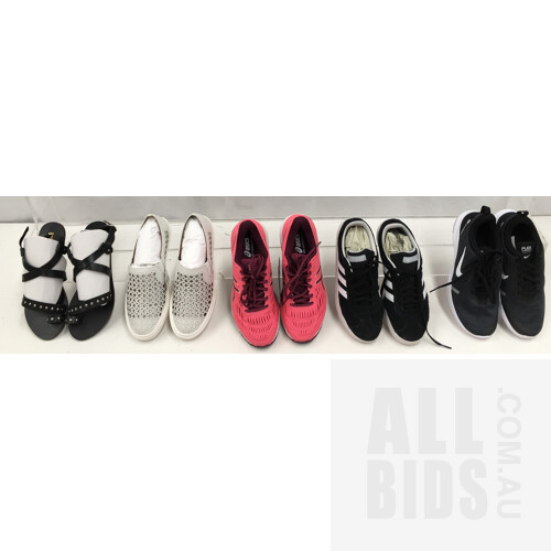 Women's Footwear Size EU39 And 40 Brands Including Asics, Nike And Adidas - Lot Of Five