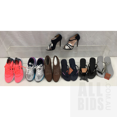 Women's Footwear Size EU38 And 38.5 Brands Including Nike And Asics - Lot Of  Seven