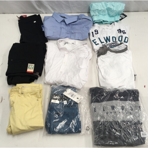 Bulk Lot Of Assorted Men's And Women's Clothing Brands Including Calvin Klein, Lee And Russell Athletic - Lot Of 50 - ORP Over $1000