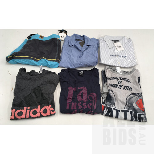 Bulk Lot Of Assorted Men's And Women's Clothing Brands Including Adidas, StyleCorp And NNT - Lot Of 50 - ORP Over $1000