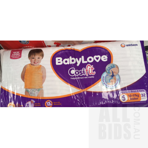 Babies Baby Love Nappies And Huggies Thick Baby Wipes