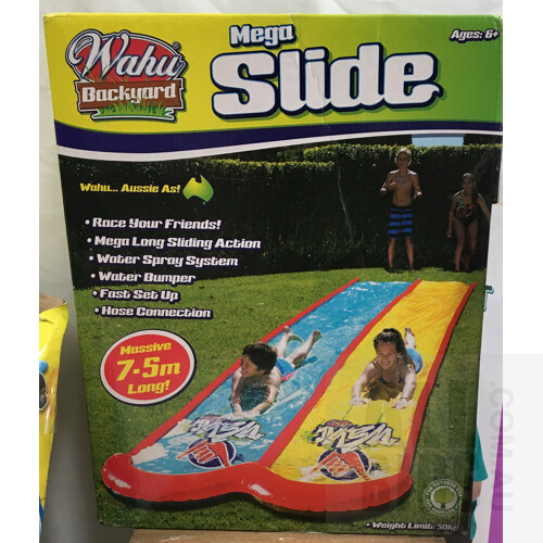 Assorted Kids Toys Including Wahu Backyard Mega Slide
