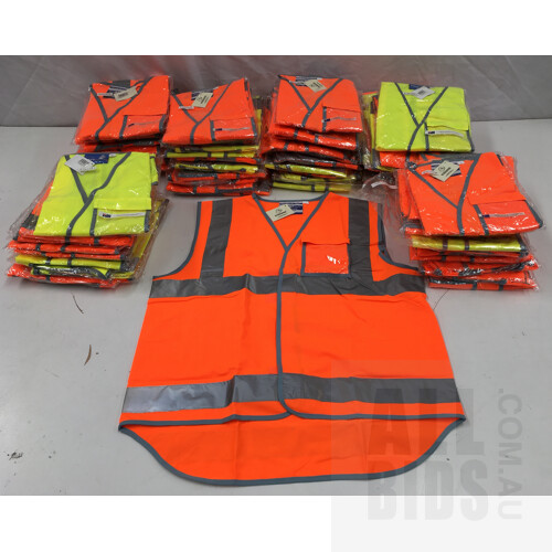 Worksense Hi-Vis Safety Vest With Reflective Tape - Lot Of 50
