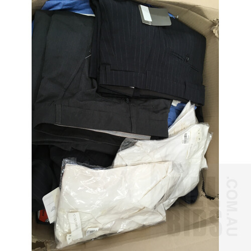 Bulk Lot Of Assorted Men's And Women's Business Clothing Brands Including StyleCorp And Totally Corporate - Lot Of 50 - ORP Over $1000