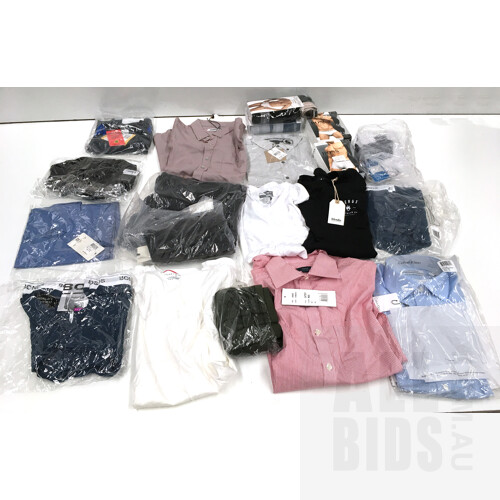 Designer Men's Clothing Size Small Brands Including Tommy Hilfiger, Hugo Boss, Calvin Klein and More - Lot of 15
