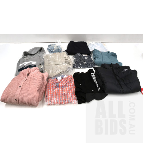 Designer Women's Clothing Sizes Large 14-16 Brands Including Billabong, Puma, New Balance, The Northface and More - Lot of 10