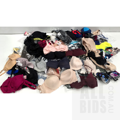 Assorted Bra's And Underwear Brands Including Playtex, Bonds, Elle McPherson Body, Lycra and More - Lot of 50