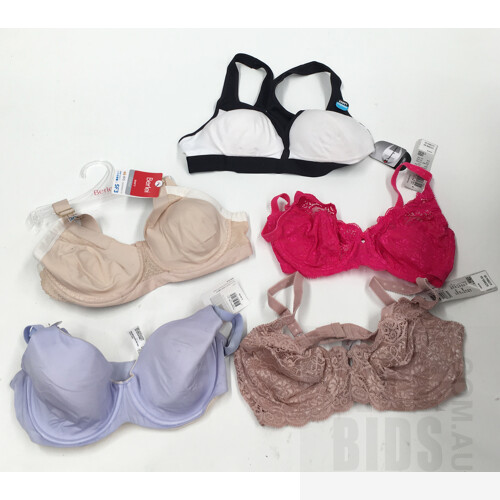 Assorted Bra's And Underwear Brands Including Bonds, Billabong, Berlei, Playtex and More - Lot of 60