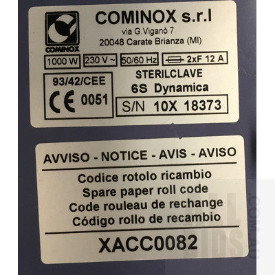 Cominox SterilClave 6s Dynamica Steam Steriliser