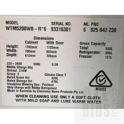 Westinghouse WTM5200WB-R 520L White Top Freezer Fridge