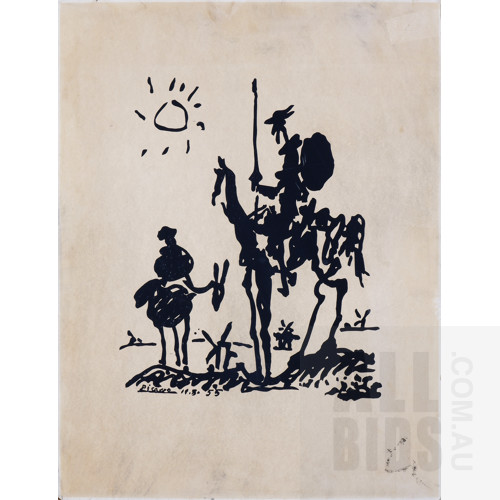 Pablo Picasso (1881-1973, Spanish), Don Quixote 1955, Lithograph, 66 x 50 cm (sheet size) 