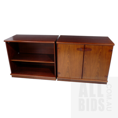Catt Lowline Open Faced Bookcase with Another Catt Lowline Cabinet
