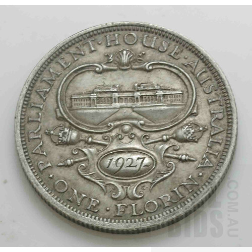 Australia: 1927 Canberra Florin - Sterling Silver